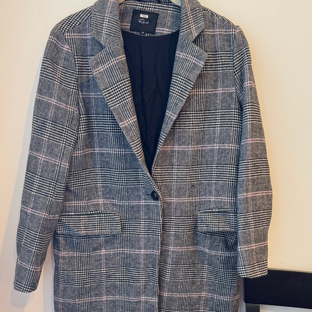 Rails Black and Pink Checkered coat